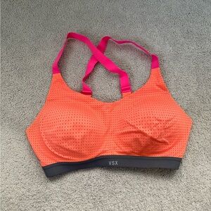 VSX Vibrant Orange and Pink Racerback Sports Bra